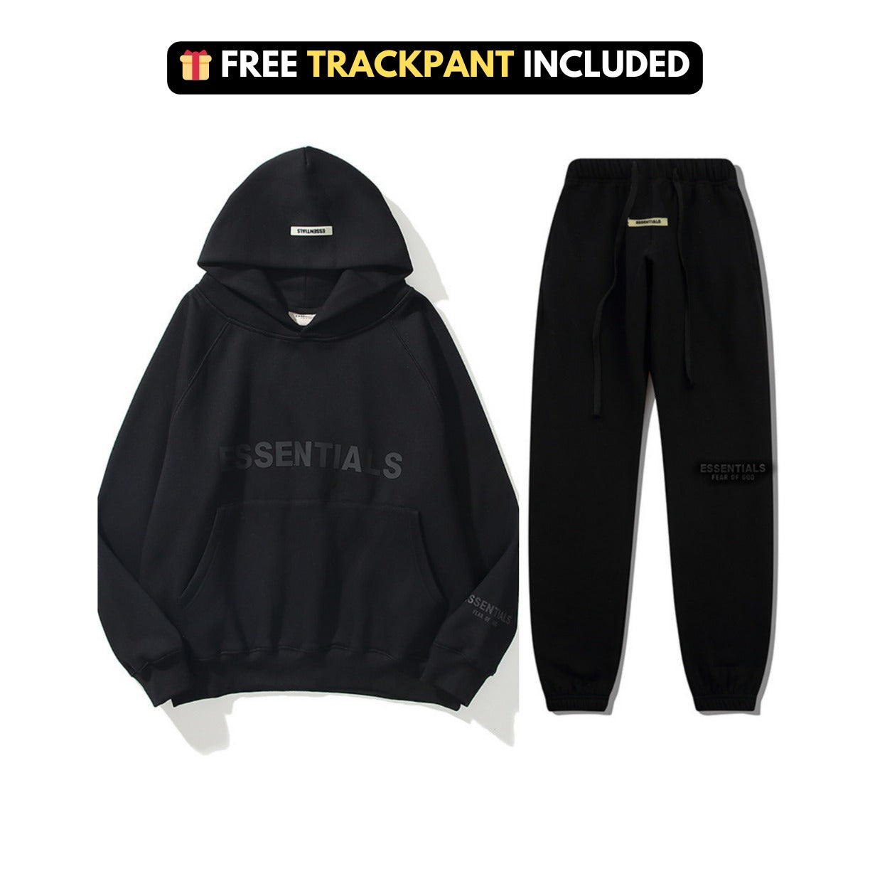 ESSENTIALS HOODIE + FREE TRACK PANTS (TODAY ONLY)